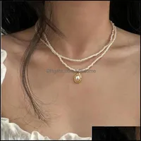 Chains Necklaces Pendants Jewelry Fashion Mtilayer Pearl Chain Necklace For Women Gifts Pendant Accessories Drop Delivery 2021 Ozgu5
