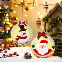 Décorations de Noël Décoration d'arbre de Noël avec des lumières Arrangement d'atmosphère de vacances en bois lumineux