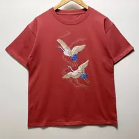 Camiseta diseñadora para hombres Top Crane Letters impresas camiseta de verano para hombre mangas casual mangas cortas de rock