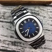Men Deluxe Watch 5711 Blue Dial Transparant Back Automatic 2813 Bewegingen Horloges Automatisch mechanisch horloge roestvrijstalen el Hig301s