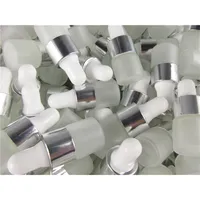 100pcs/lote 1 ml 2ml 3ml 5ml frascos de botella de gotero de vidrio esmerilado con pipeta para perfume cosmético botellas de aceite esencial 220711