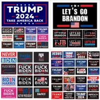 3 5ft Laten we gaan Brandon Banner Flag 90 150cm Trump 2024 Outdoor indoor kleine tuinvlaggen Groothandel