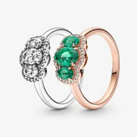 100% 925 sterling silver tre anello vintage in pietra per le donne anelli di nozze moda gioielli di fidanzamento accessori