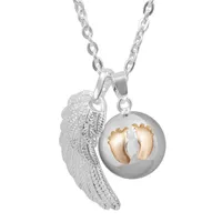 Pendant Necklaces Eudora Angel Wing Baby Caller Necklace Fashion Pregnancy Ball Jewelry Chime Bola Pendants For Pregnant Wholesale
