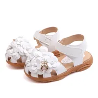 Sandalias de bebé 16 años Niña Princesa Zapatos Baotou Summer Children zapatos para niños pequeños Sandalias huecas suaves Fla 220527