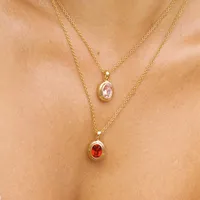 Ketens joolim sieraden groothandel eenvoudige veelkleurige hangende ketting waterdichte gouden juweliers
