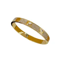 2022 Fashion Designer Bracelet For Mens Women Full Diamond Gold Letters Bracelets Jewelry Gifts Luxury Love Bracelets Wedding Box 22051303R