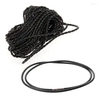 Łańcuchy czarny warkocz skórzany sznur sznurkowy