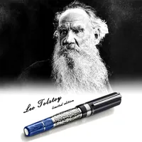 2022 Écrivain en édition limitée Leo Tolstoy Signature Rollerball Pen Ballpoint Pins Unique Design Office School Stationery Writing Smooth Ball Penns High Quality