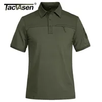 Tacvasen مع 2 Zipper Pocket T Shirt Men S Mission Tactical Shirt Sleeve Polo Polo Team Team Tops Tops Man Clothing 220714