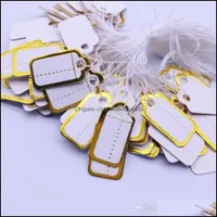 Tags Price Card Jewelry Packaging Display 1000Pcs Wholesale 23X1M White Sier Label Tie String TagsJewelry Drop Delivery 2021 Tx4Zu