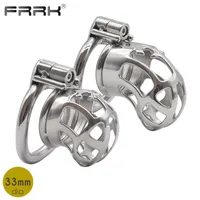 Frrk Metal Chastity Cage Toys Sexy For Man Supplies Adult Propices Steel Male Strap Coutrage Penis Anneaux