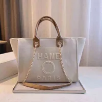 Brand Classic Designer Beach Bags Canvas Pearl Bag Evening Bag Luxury Portable Thorping Large Handbag Women Women Handbags Label Backpack Ladies Satchel vxde