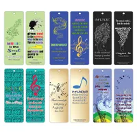 Bookmark Creanoso Inspirational Quotes for Music Lovers Bookmarks Series 2 12pack Cadeaux de manière inspirante Men de femmes Idées adolescents Annive Dhdzk
