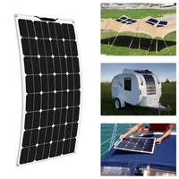 Panneaux solaires flexibles 100W-1000W kit de système solaire 12V-24V Module de cellules monocristallins 10A-100A Contrôleur pour batterie de batterie hors réseau RV Boat CrestEch888