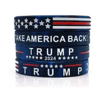 Trump 2024 Partido de la pulsera de silicona Favor Keep America Gran pulsera Donald Vote Soporte de goma Bracelets Maga FJB Bangles