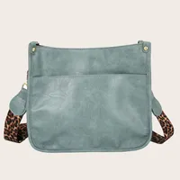 Abendtaschen weiche PU -Lederumhängetasche für Frauen Mode Leopard Gurt Messenger Single Trend Frau Luxusdesigner Handtasche