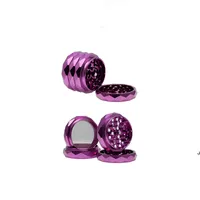 Colorful Herb Grinder Diamant Shape 4 Couleurs 63mm Diamètre Alliage d'alliage d'aluminium pour tabac moulin Accessoires Fumeurs RRF14284