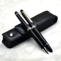 Роскошные MSK-145 Black Resin Ballpoint Pen Rollerball Pen Fountain ручки высококачественные школьные принадлежности для написания с серийным номером