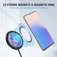 iPhone 용 MAGNETING Charger Max Fast 충전 패드 Samsung Galaxy AirPods Pro No AC 어댑터
