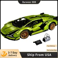 81996 Build Block Creator City Racing Car Green Supercar 3696pcs Cegły Edukacyjne Zabawki Kompatybilne 42115