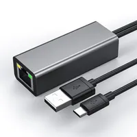 5pcs/lotes micro USB a RJ45 Adaptador de cartão de rede 10/100 Mbps Ethernet 2.0 LAN Switch para Fire TV Google Chromecast272R