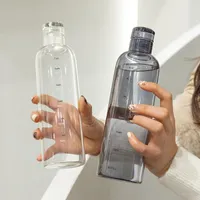 Waterflessen plastic fles met tijd marker grote capaciteit lekkendichte drop-resistente sport voor Girlsswater