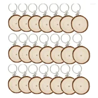 Keychains 20 Pack Unfinished Wood Slices Keychain Blank Hand-Painted Wooden Creative Christmas Pendant DIY Smal22