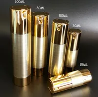 15ml 30ml 50ml 80 ml 100ml Airless Plastic Pumpe Bottle Hot Stamp Gold Creme Container