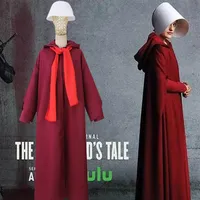 The Handmaids Tale Offred Red Dress Cloak Cloak Cosplay Costume294D