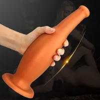 Massage Big Dildo para Anal Plug Botella Botella de silicona Butt Butts suave pero enchufe prostato masajeador vagina dilatador juguetes sexuales er￳ticos para2538