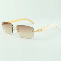 Einfache wei￟e Buffs Sonnenbrille 3524012 mit 56 -mm -Objektiven f￼r M￤nner und Frauen