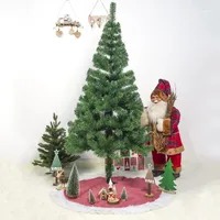 크리스마스 장식 핸드-스 트리 스커트와 함께 큰 천연 삼베 황마 평원 48 인치 흰색 장식 소박한 크리스마스 holida decor1