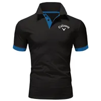 Camisa de golf de deportes para hombres de verano Camisa de polo transpirable rápida poliéster/spandex manga corta top golf thirs 220525