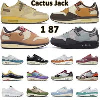 1 87 Cactus Jack Running Shoes Men Women Baroque Brown Saturn Gold Concepts Mellow Patta Waves Black Monarch Mens Trainers Sports Shoid