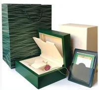 Nouveaux Boîte de luxe Boîte Original Brand Boîtes Vert Boîtes Montres Montres Carte de livre Cadeau pour homme Men Femmes Vente