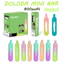 Authentic DOLODA MINI BAR Disposable Vapes 800 Puffs E Cigarettes With Rechargeble Pod 4ml Prefilled 500mAh Battery Mesh coil