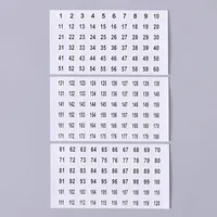 Gift Wrap White Number 1-180 Label Stickers For DIY Craft Self-Adhesive Nail Polish Tags Sticker Home School Office Decoration SuppliesGift
