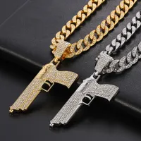 Fashion Men Hiphop Full Crystals Pendant & Wide Chain Choker Necklace Punk Rock Style AK45