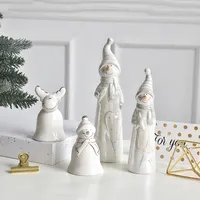 Andere Evenement Feestartikelen Nordic Home Decor Cartoon Keramisch Beeldje Kerstdecoratie Standbeeldzaal Indoor Tabletop Ornamenten Geschenken Han