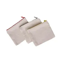 Sublimation Blank Cosmetic Bags Canvas Zipper Pencil Cases Women Makeup Bag Fashion Handbag Pouchs Bags