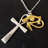 Анх Ключ жизни Крест Горус Древний глаз Рау Анх Колье подвеска Бога Египетский Амулет Ожерелья, охраняющие злой дух Египет Новый 230E