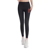 Woman Leggings Yoga Pants Lady Slim Track Pant Stocking Trouse Outwears High Taille Sport Capris met Budge Designer Legging S-2XL