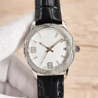 Masowe mechaniczne eleganckie zegarek damski 35 mm ze stali nierdzewnej skórzana skórzana szafir kryształowe ostrygi wieczne zegarki designerskie luksusowe zegarki Montre de lukse wysokiej jakości