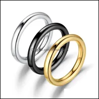Ленточные кольца ювелирные изделия M Тонкая женщина черная сер золотой из нержавеющей стали Элегантное хвостовое кольцо для женщины для доставки женщины 2021 4ze8i