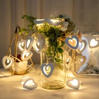 Strings Heart LED Lights For Year Holiday Wedding Home Party Room Garland Decoration Fairy Bedroom Decor String
