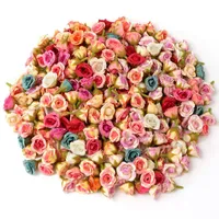 Decorative Flowers & Wreaths 50PCs Silk Rose Artificial Head Mini Fake For Home Decor Garden Party Wedding Decoration Wreath Gift Accessorie