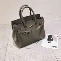 Tote Bag Birks Leather Designer Genuine Handbag Purse French Brand Luxury Women Hand Women's Single Version Versatile Messenger FashionHers mees JD84