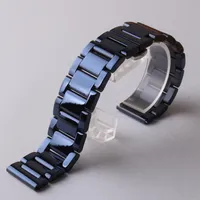 Polished Stainless steel Watchband for fashion smart watches new high qualiry butterfly buckle clasp deployment watchbands straps 277W