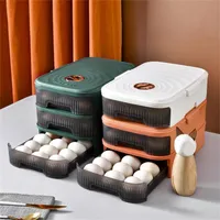 Opslagflessen potten mode eiercontainer 3 kleuren houder verbrijpt verdikt dikke capaciteit ladetype voor keukengereedschapsstorage